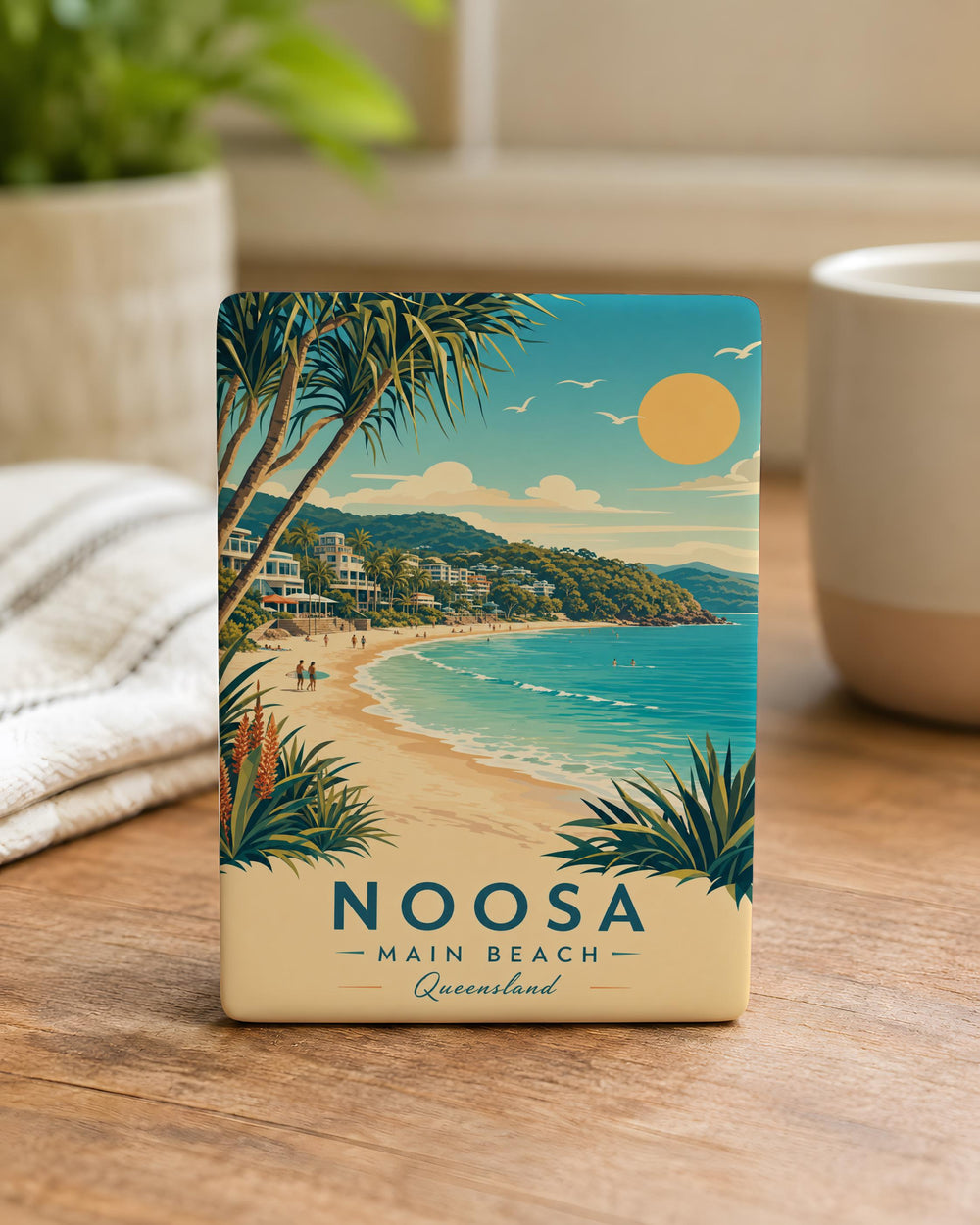 Noosa Main Beach Fridge Magnet, Noosa Heads Queensland Australia Souvenir, Coastal Beach Travel Keepsake Magnet