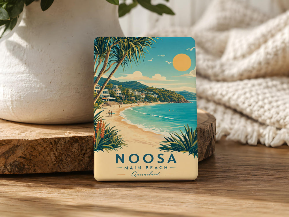 Noosa Main Beach Fridge Magnet, Noosa Heads Queensland Australia Souvenir, Coastal Beach Travel Keepsake Magnet