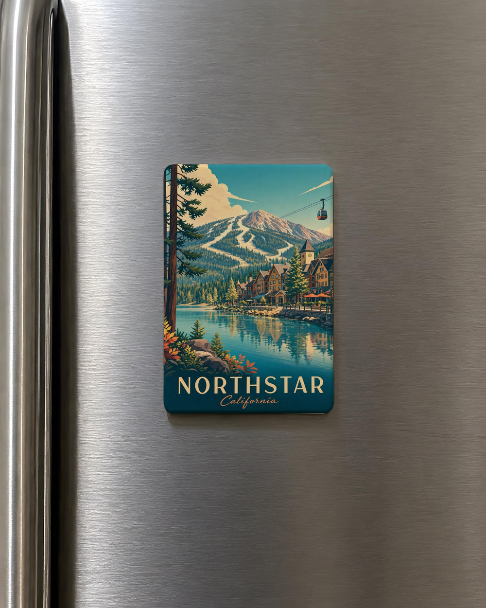 North Star Fridge Magnet, Northstar Compass Star Refrigerator Magnet, Celestial Navigation Star Kitchen Decor Magnet