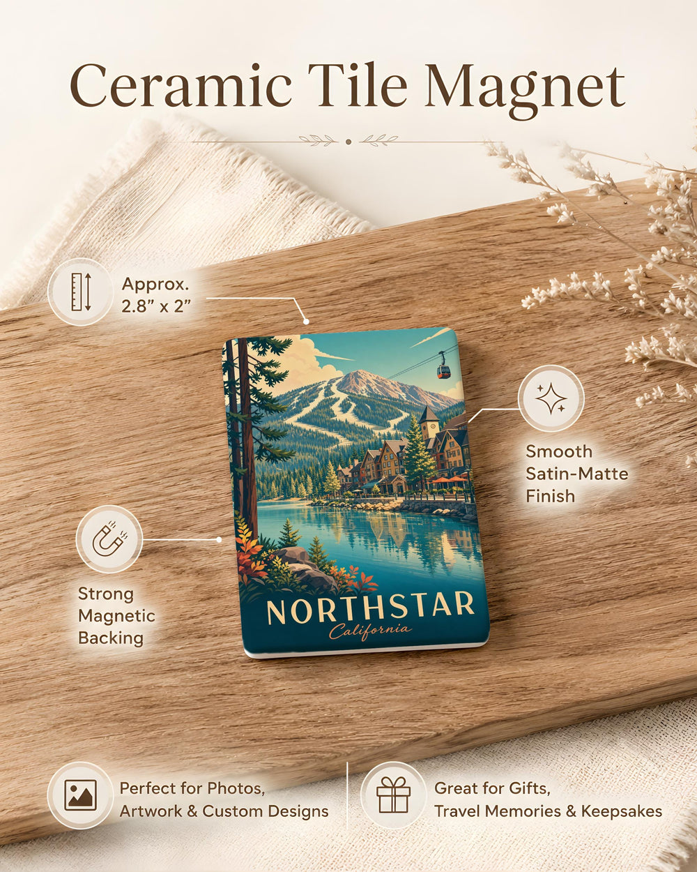 North Star Fridge Magnet, Northstar Compass Star Refrigerator Magnet, Celestial Navigation Star Kitchen Decor Magnet