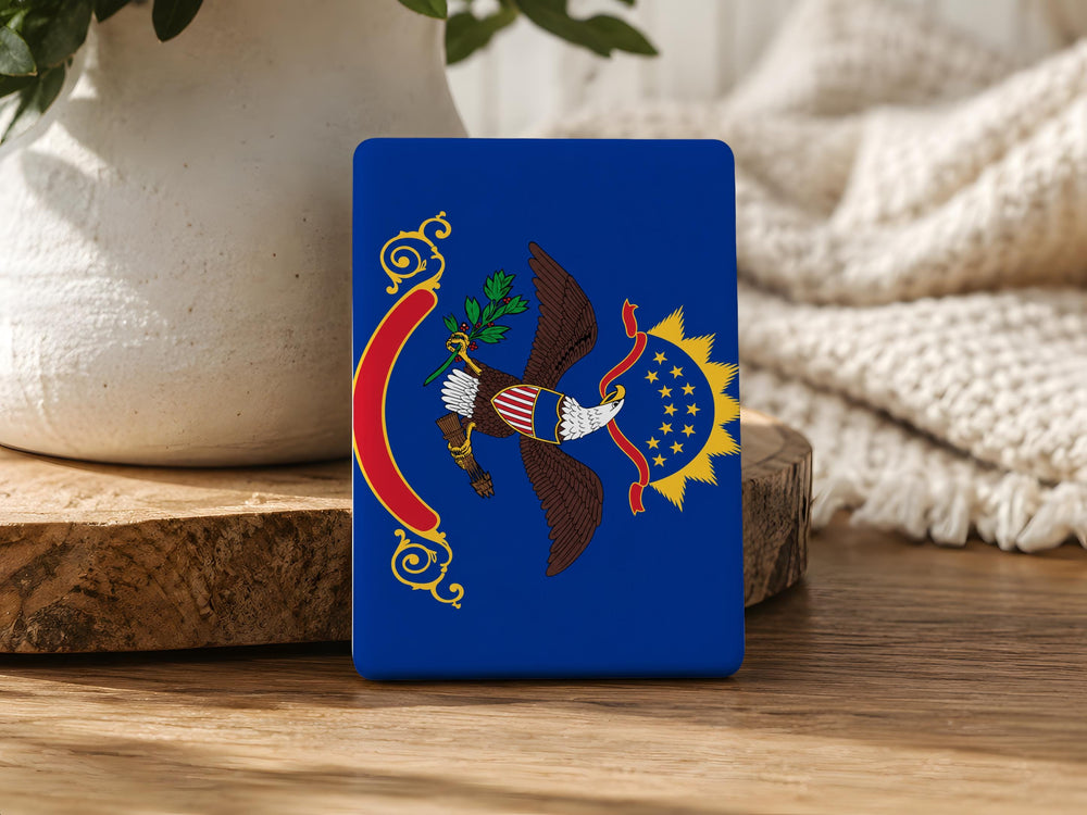 North Dakota State Flag Fridge Magnet, North Dakota Souvenir Magnet, USA State Flag Kitchen Magnet, ND Gift Magnet