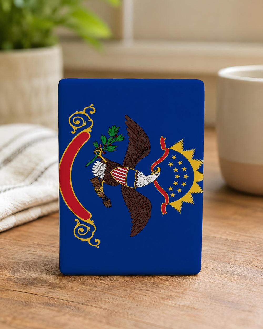 North Dakota State Flag Fridge Magnet, North Dakota Souvenir Magnet, USA State Flag Kitchen Magnet, ND Gift Magnet