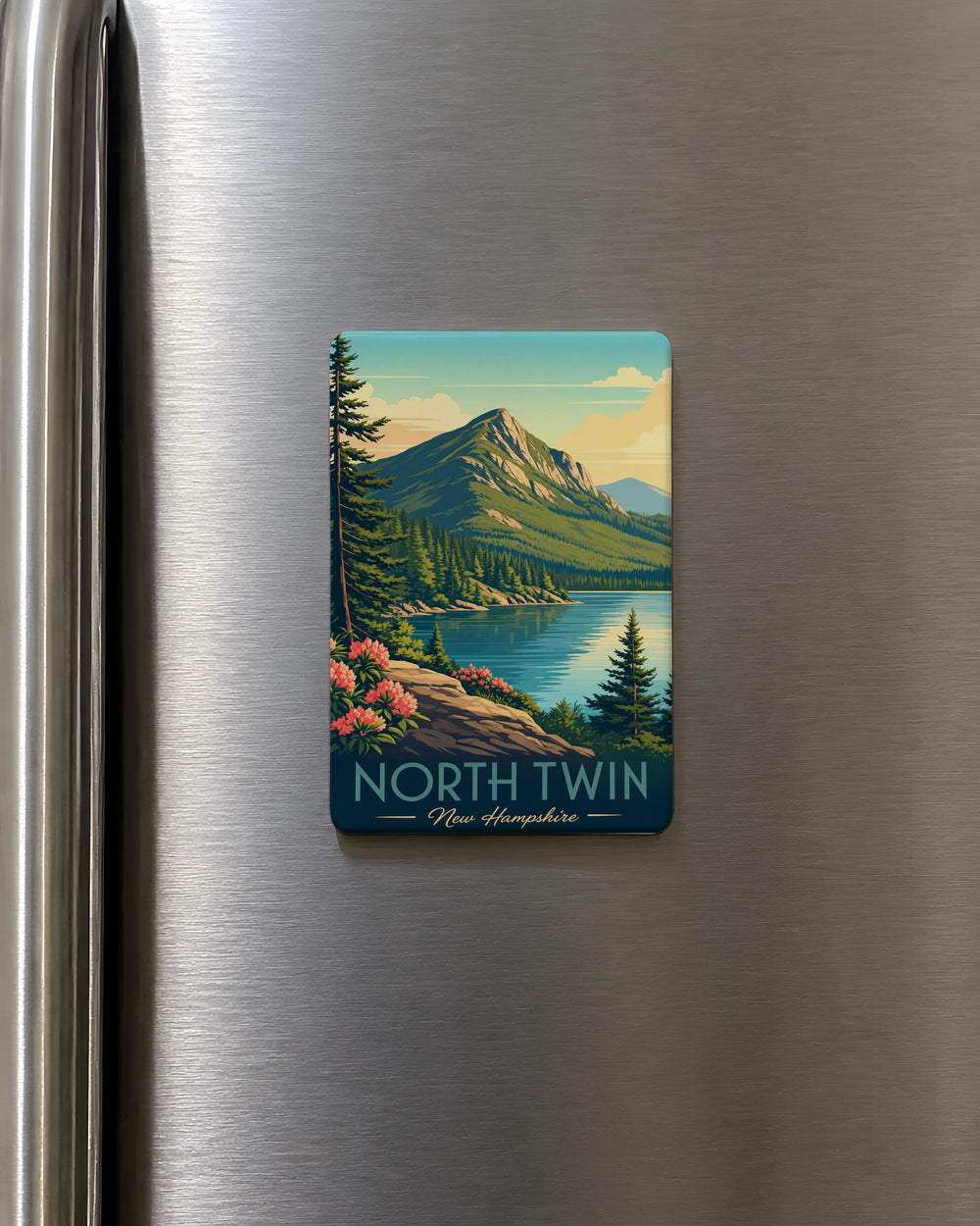 North Twin Fridge Magnet, North Twin Lake Souvenir Magnet, Outdoor Adventure Travel Keepsake Magnet