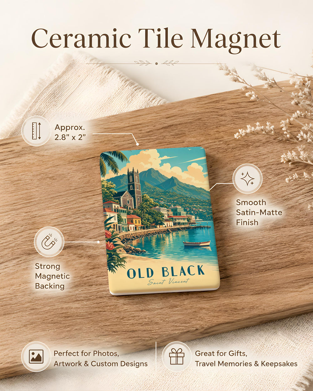 Old Black Fridge Magnet, Vintage Old Black Theme Refrigerator Magnet, Classic Old Black Design Kitchen Locker Magnet