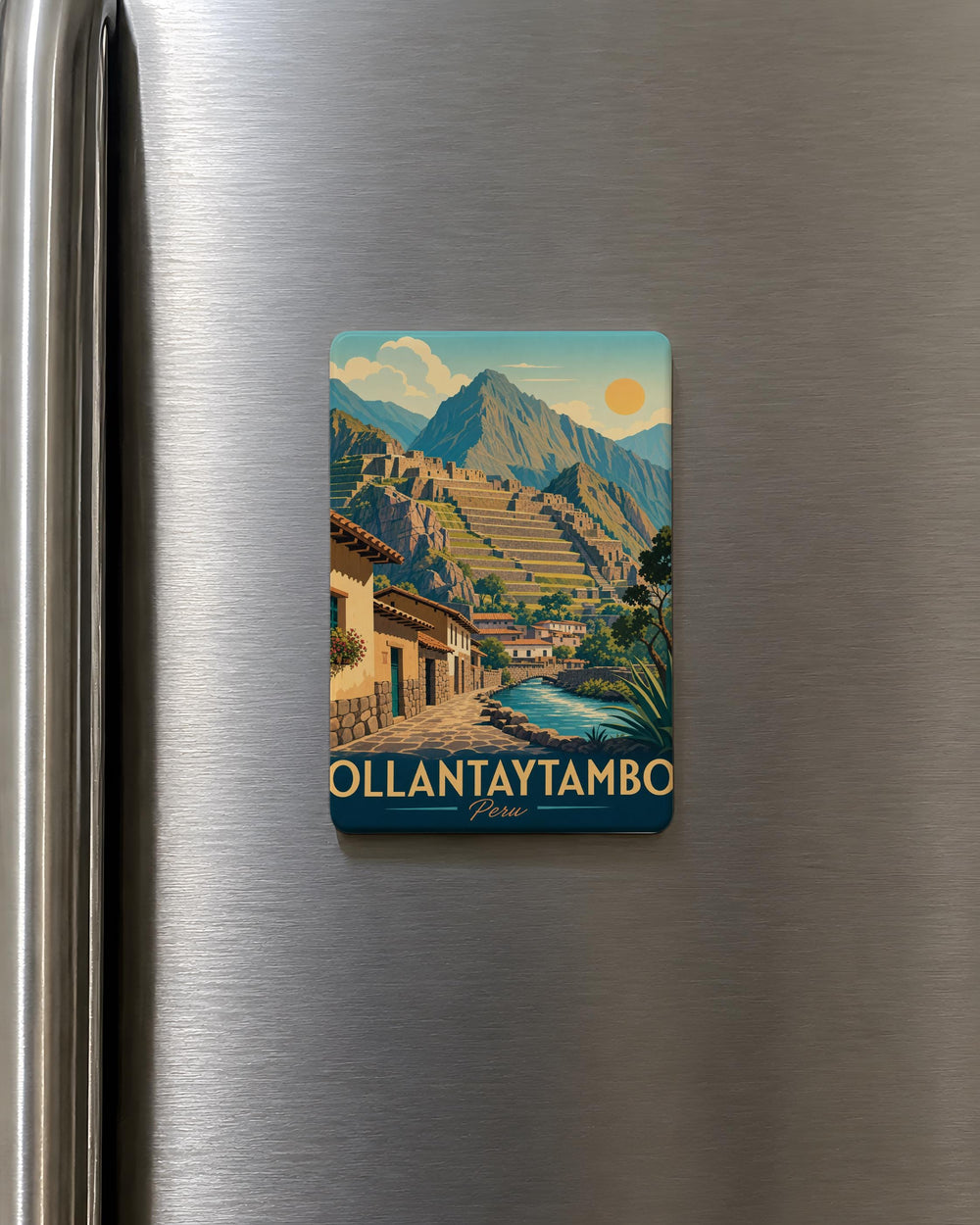 Ollantaytambo Fridge Magnet, Peru Sacred Valley Inca Ruins Souvenir Magnet, Travel Gift, Landmark Refrigerator Magnet