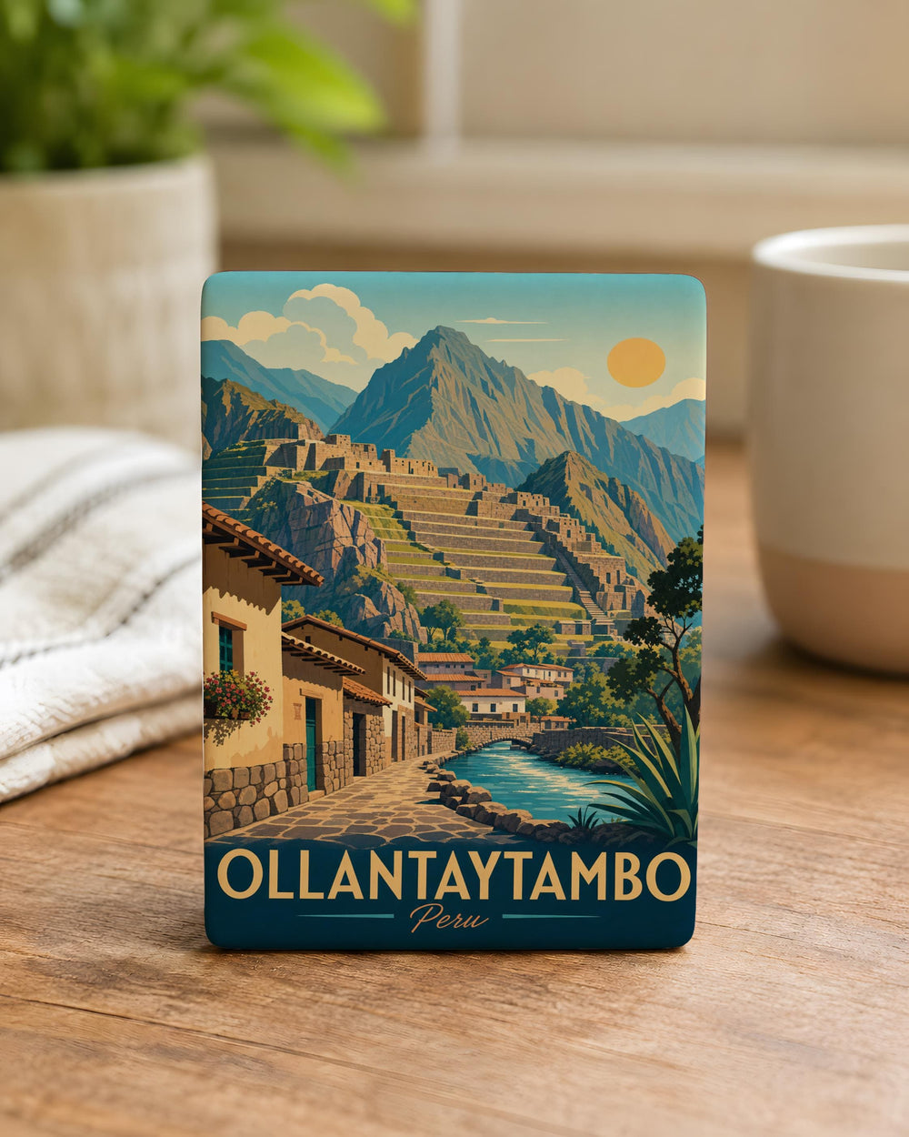 Ollantaytambo Fridge Magnet, Peru Sacred Valley Inca Ruins Souvenir Magnet, Travel Gift, Landmark Refrigerator Magnet