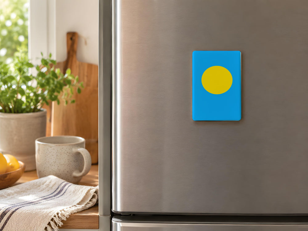 Palau Flag Fridge Magnet, Palau Souvenir Magnet, Palau National Flag Magnet, Palau Travel Gift, Pacific Island Magnet