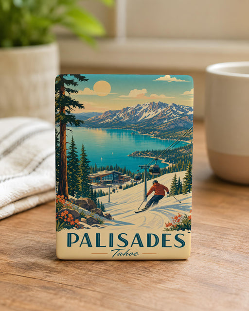 Palisades Tahoe Fridge Magnet, Lake Tahoe Ski Resort Souvenir Magnet, California Mountain Vacation Keepsake