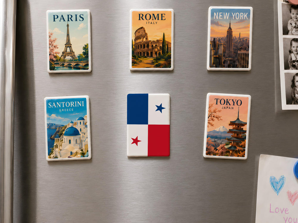 Panama Flag Fridge Magnet, Panama National Flag Magnet, Panama Souvenir Magnet, Panama Gift, Travel Keepsake Magnet