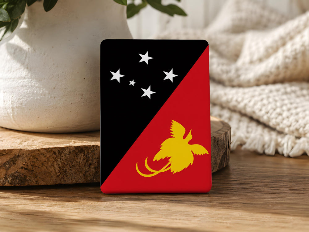 Papua New Guinea Flag Fridge Magnet, Papua New Guinea Souvenir Magnet, PNG National Flag Kitchen Magnet, Travel Gift
