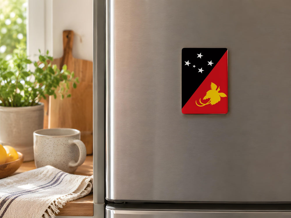 Papua New Guinea Flag Fridge Magnet, Papua New Guinea Souvenir Magnet, PNG National Flag Kitchen Magnet, Travel Gift