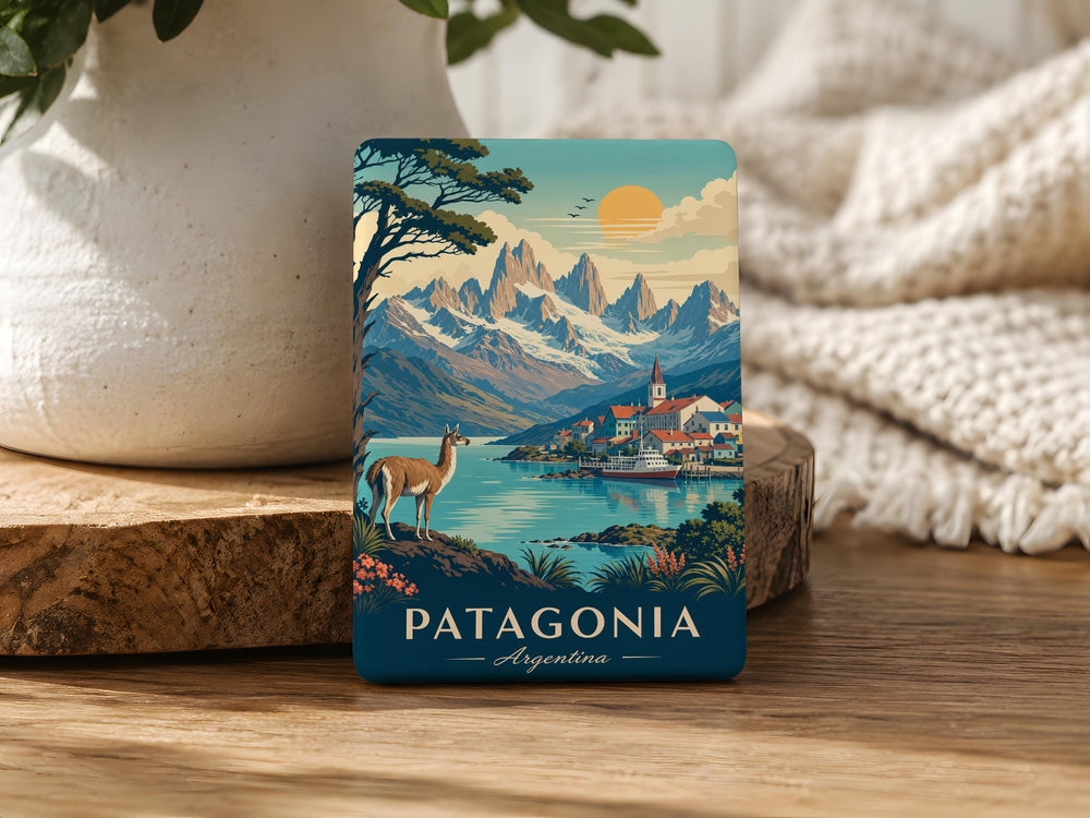 Patagonia Region Fridge Magnet, Patagonia Map Souvenir Magnet, Argentina Chile Patagonia Travel Gift, South America Map Magnet
