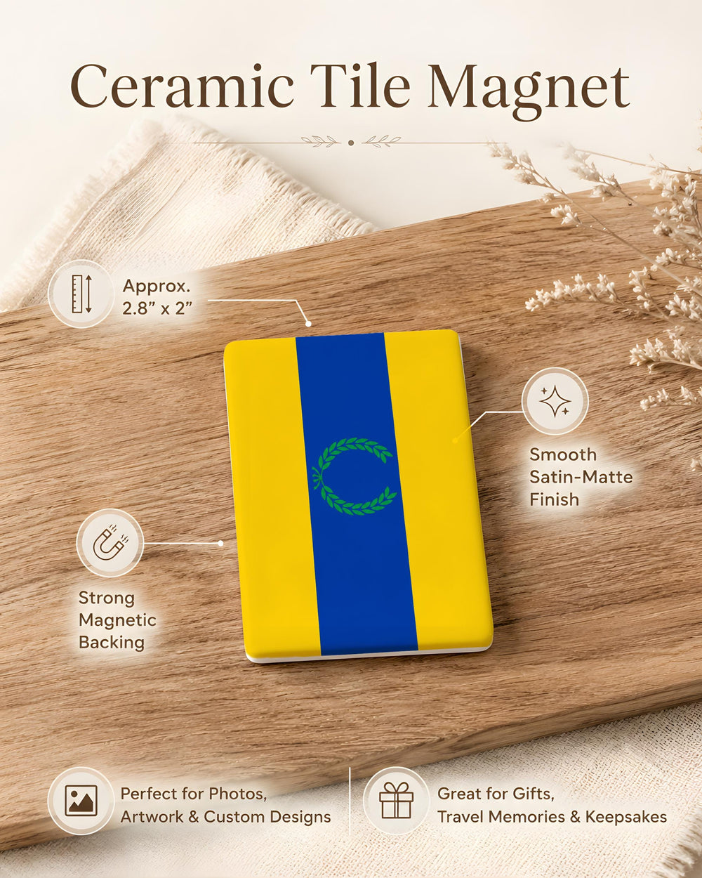 Perlis State Flag Fridge Magnet, Malaysia Perlis Flag Souvenir Magnet, Perlis Darul Sunnah Gift, Travel Keepsake Magnet