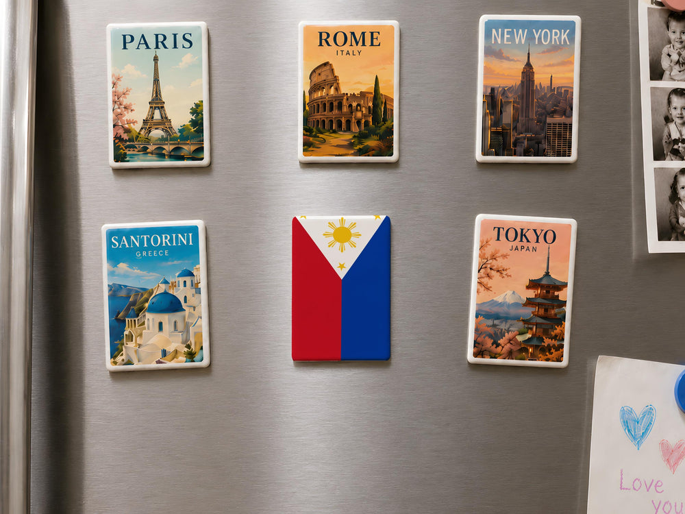 Philippines Flag Fridge Magnet, Philippine Flag Magnet, Philippines Souvenir Magnet, Filipino Pride Magnet, Philippines Gift Magnet