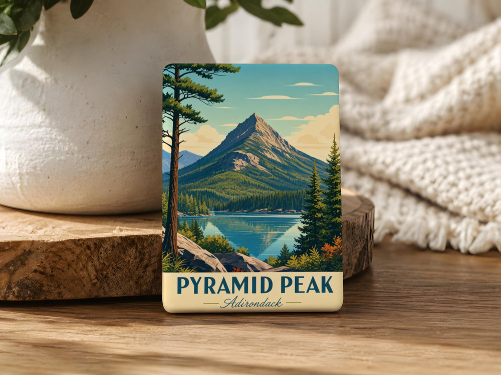 Pyramid Peak Adirondack Fridge Magnet, Adirondack Mountains Souvenir Magnet, New York Hiking Trail Mountain Magnet