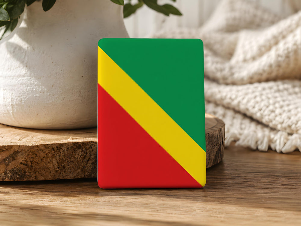 Republic of the Congo Flag Fridge Magnet, Congo National Flag Magnet, Republic of Congo Souvenir Magnet, African Flag Magnet