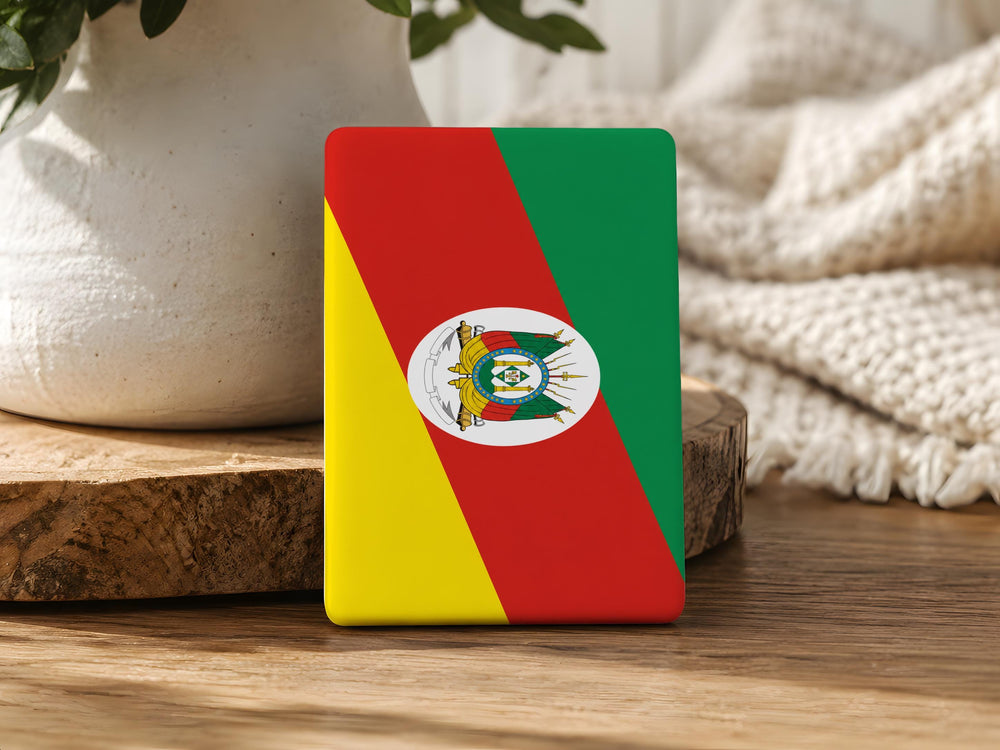 Rio Grande do Sul State Flag Fridge Magnet, Brazil Flag Souvenir Magnet, Brazilian State Flag Kitchen Locker Magnet