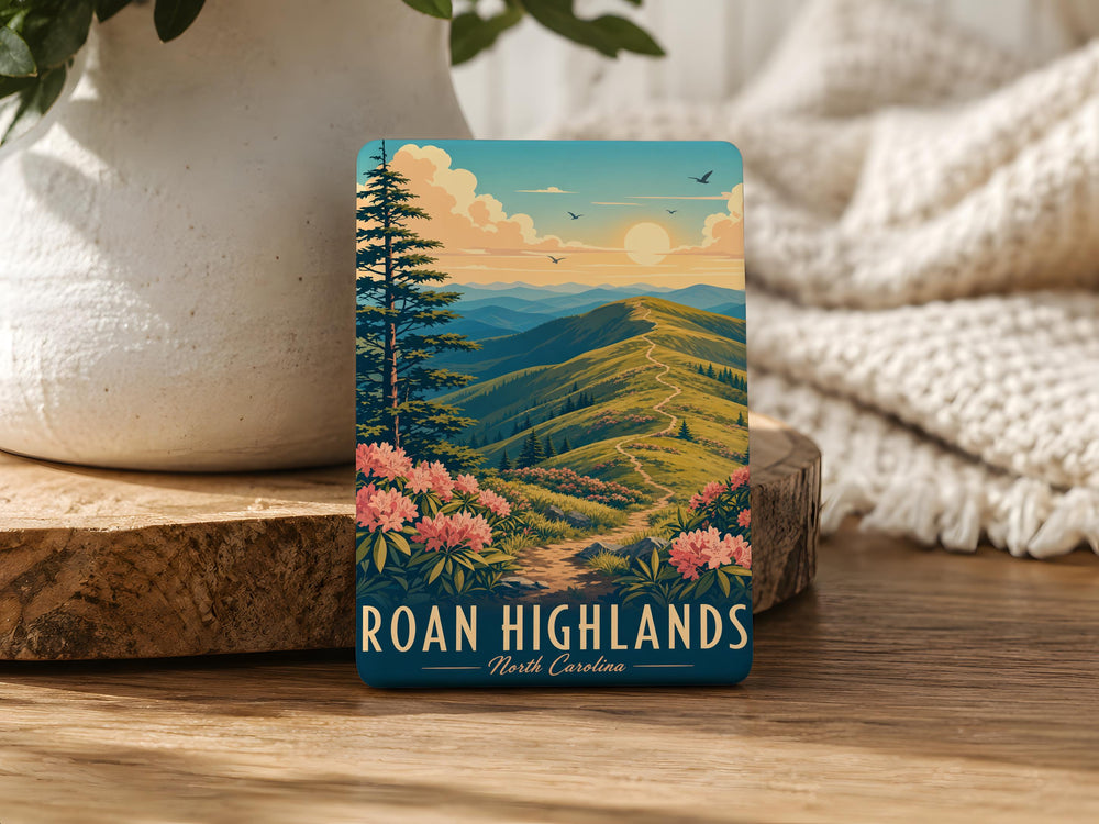 Roan Highlands Fridge Magnet Appalachian Mountain Landscape Souvenir Hiking Nature Scenic Travel Gift