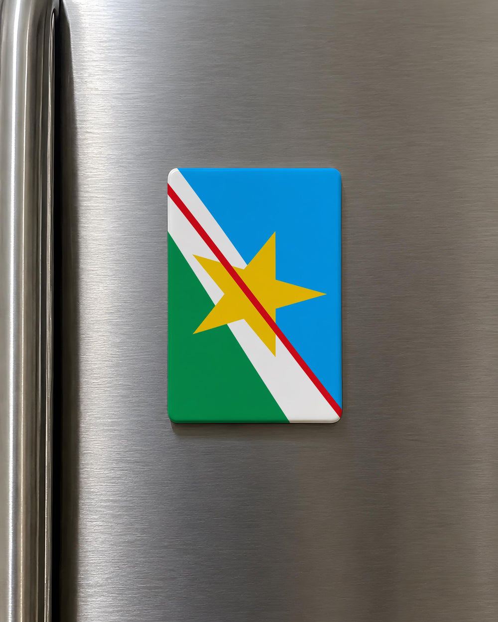 Roraima State Flag Fridge Magnet, Brazil State Flag Magnet, Roraima Souvenir Magnet, Brazilian Flag Kitchen Magnet