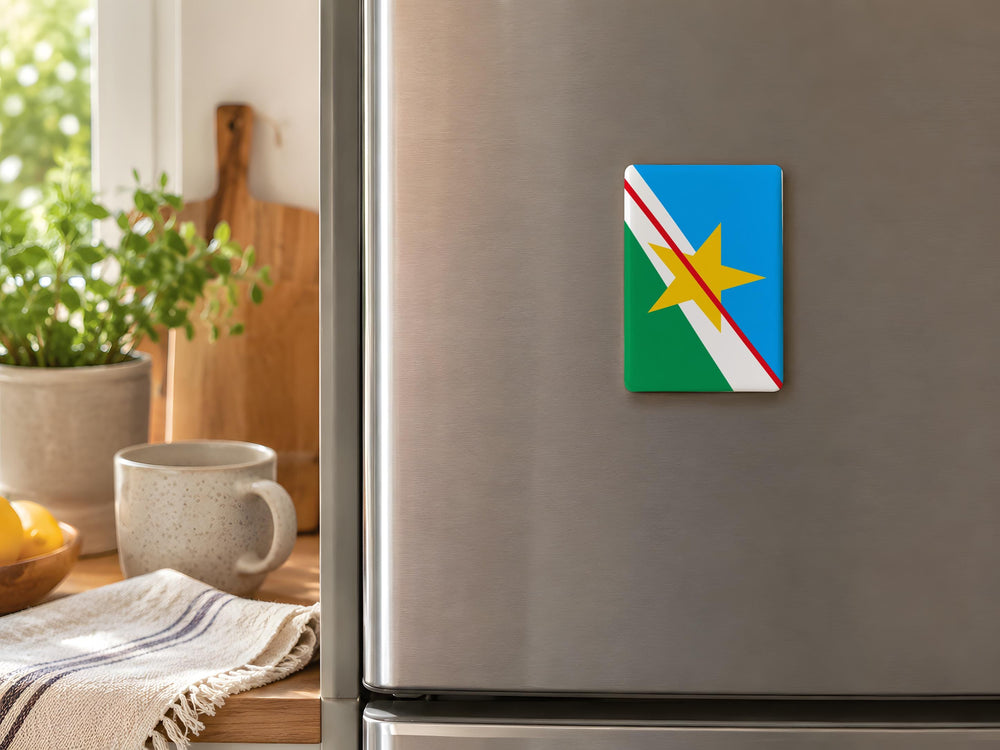 Roraima State Flag Fridge Magnet, Brazil State Flag Magnet, Roraima Souvenir Magnet, Brazilian Flag Kitchen Magnet