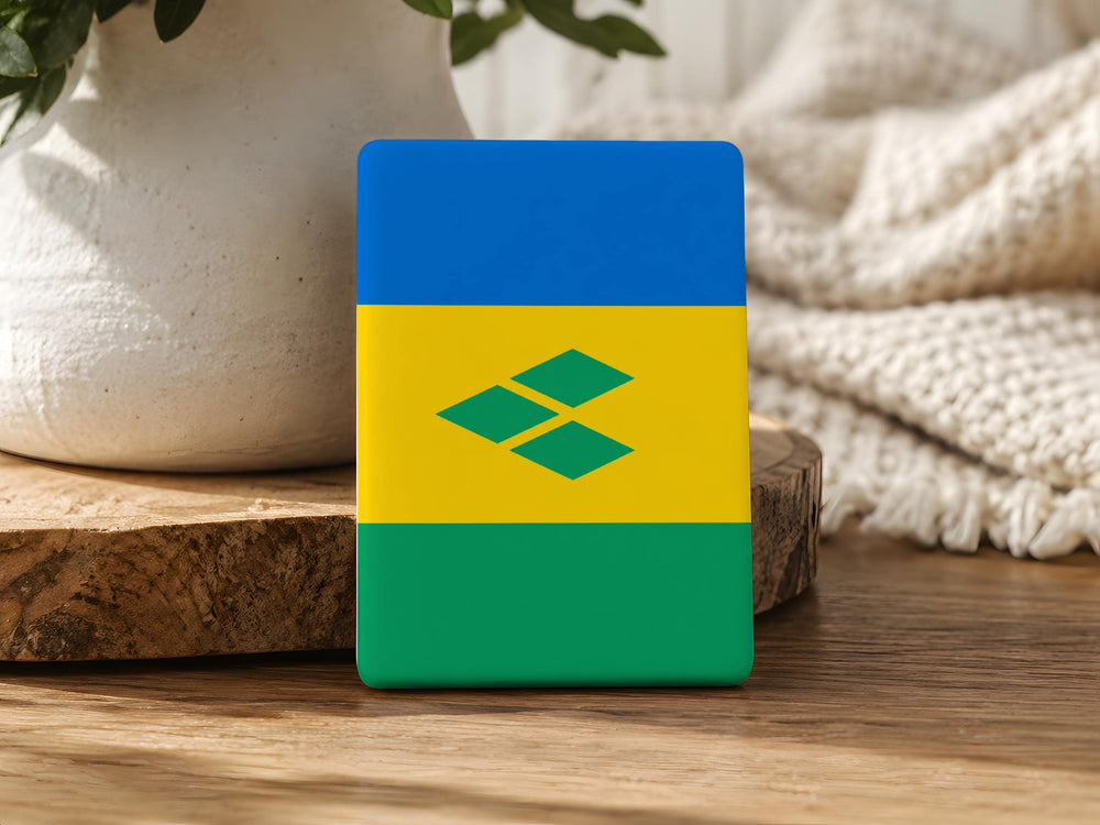 Saint Vincent and the Grenadines Flag Fridge Magnet, Caribbean Island Nation Souvenir Magnet, SVG Flag Magnet Gift