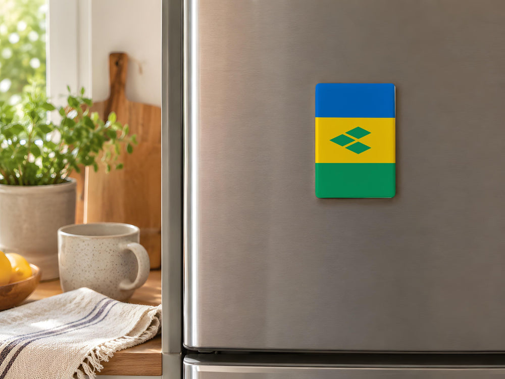 Saint Vincent and the Grenadines Flag Fridge Magnet, Caribbean Island Nation Souvenir Magnet, SVG Flag Magnet Gift