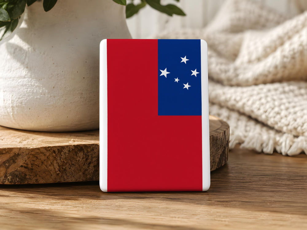 Samoa Flag Fridge Magnet, Samoa National Flag Magnet, Samoan Pride Kitchen Magnet, Samoa Souvenir Refrigerator Magnet