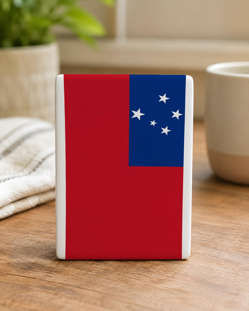 Samoa Flag Fridge Magnet, Samoa National Flag Magnet, Samoan Pride Kitchen Magnet, Samoa Souvenir Refrigerator Magnet