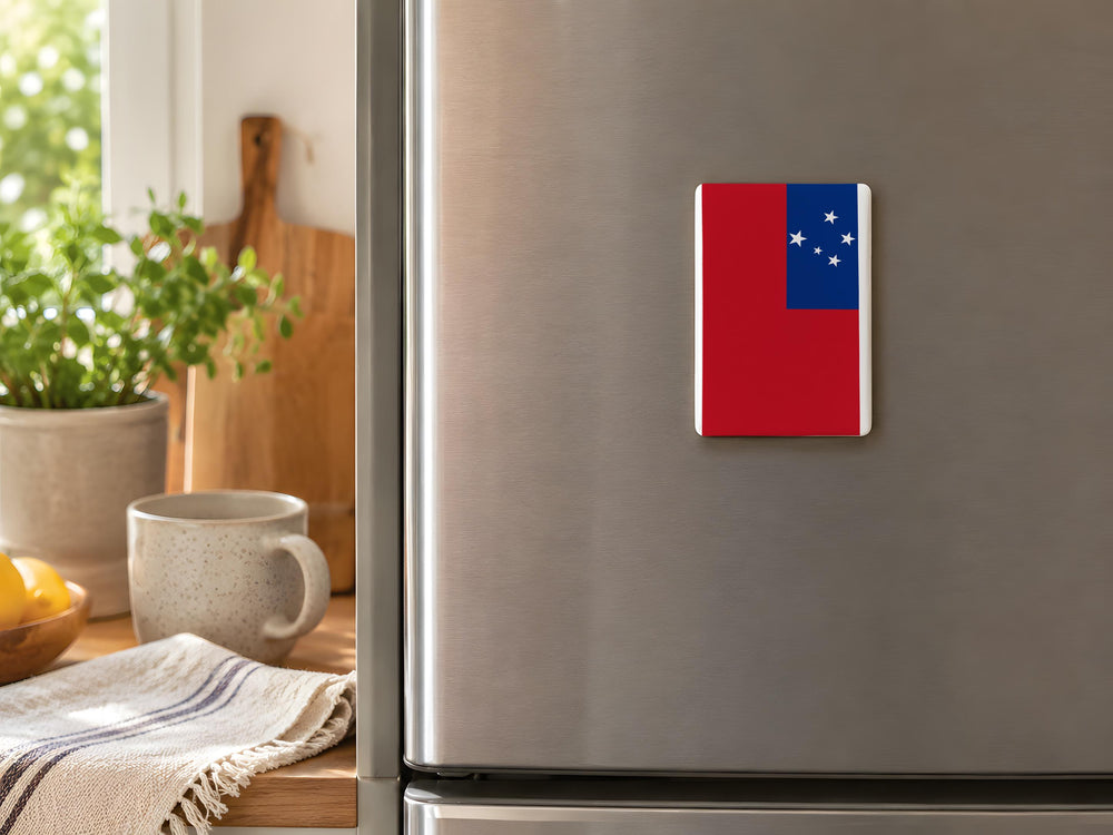 Samoa Flag Fridge Magnet, Samoa National Flag Magnet, Samoan Pride Kitchen Magnet, Samoa Souvenir Refrigerator Magnet