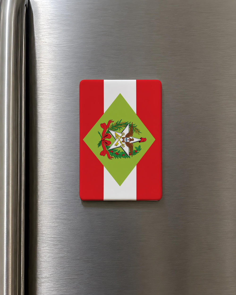 Santa Catarina State Flag Fridge Magnet, Brazil Souvenir Magnet, Santa Catarina Flag Kitchen Magnet, Brazilian State Flag Magnet