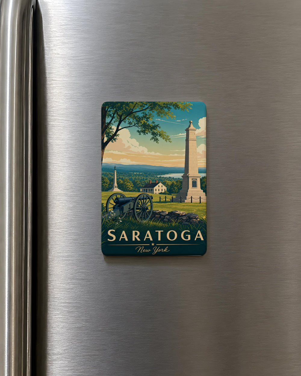 Saratoga Battlefield Fridge Magnet, Saratoga National Historical Park Souvenir, Revolutionary War Battle Site Magnet