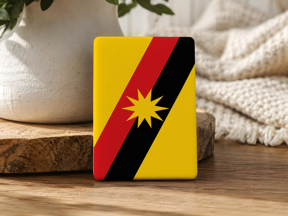 Sarawak State Flag Fridge Magnet, Sarawak Malaysia Flag Magnet, Borneo Souvenir Magnet, Travel Keepsake Magnet