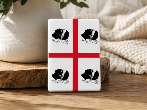 Sardinia Flag Fridge Magnet, Sardegna Island Symbol Souvenir Magnet, Italy Travel Keepsake Magnet