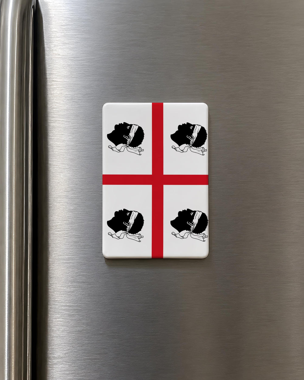 Sardinia Flag Fridge Magnet, Sardegna Island Symbol Souvenir Magnet, Italy Travel Keepsake Magnet