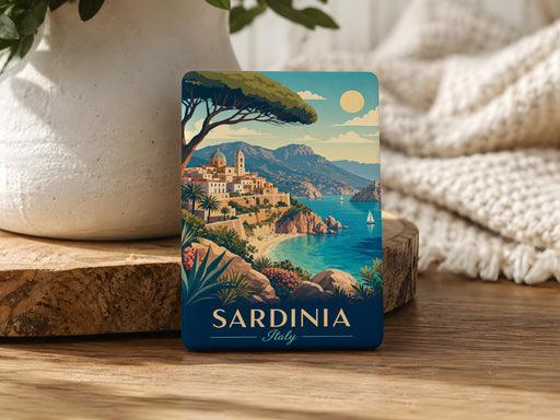 Sardinia Region Fridge Magnet, Sardegna Italy Map Souvenir, Italian Island Travel Keepsake, Mediterranean Destination Magnet