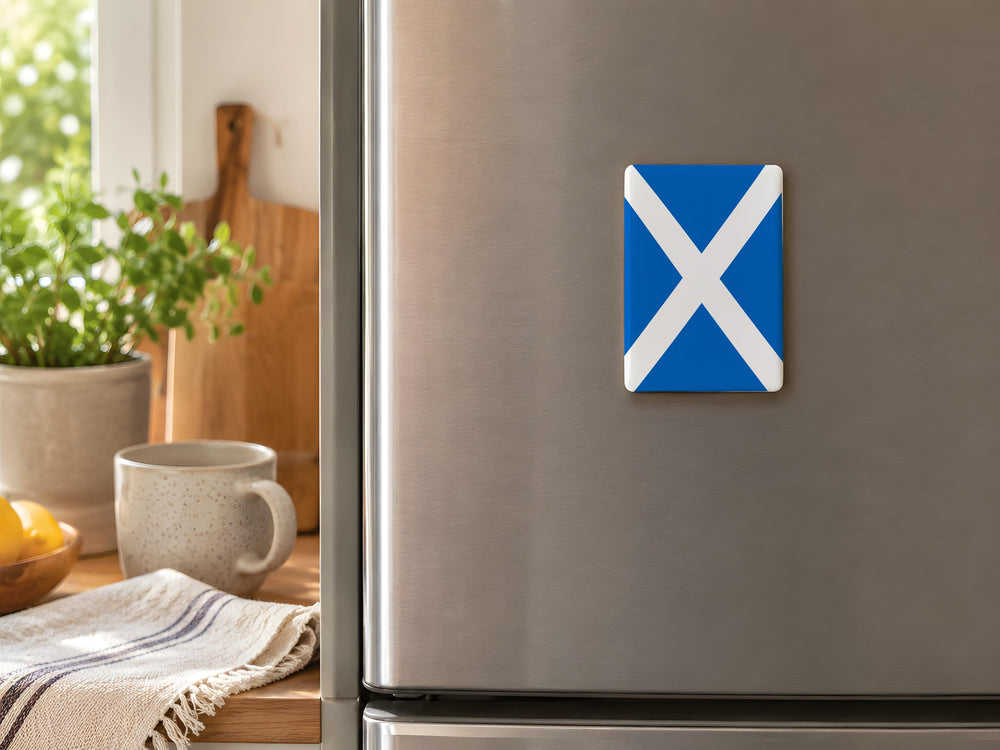 Scottish Flag Fridge Magnet, Scotland Saltire Magnet, Scottish Souvenir Magnet, Scotland Flag Kitchen Magnet