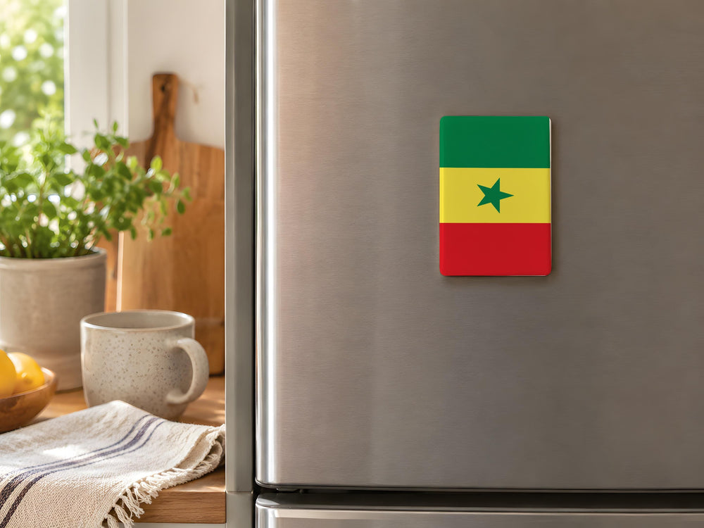 Senegal Flag Fridge Magnet, Senegal Souvenir Magnet, West Africa Flag Magnet, Senegal Travel Gift, Dakar Keepsake Magnet