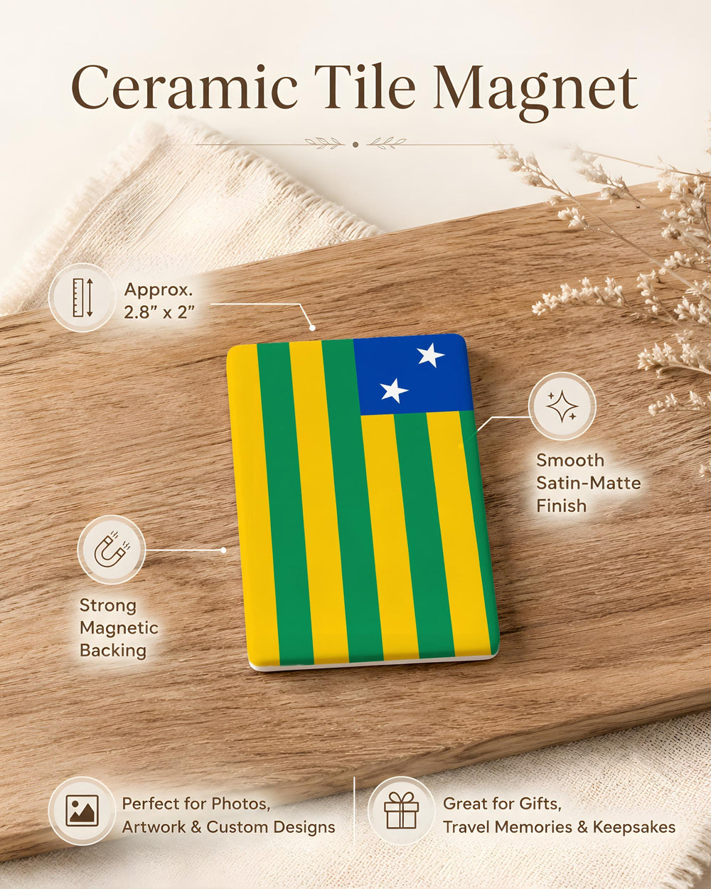 Sergipe State Flag Fridge Magnet Brazil Flag Magnet Sergipe Souvenir Magnet Brazilian State Flag Kitchen Magnet