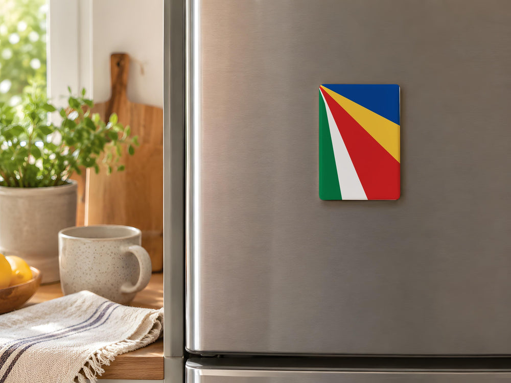 Seychelles Flag Fridge Magnet, Seychelles Souvenir Magnet, Island Nation Flag Kitchen Magnet, Travel Gift, Refrigerator Magnet