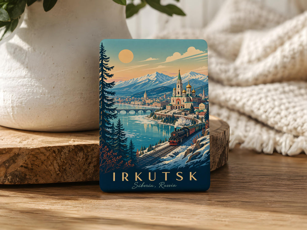 Siberia Fridge Magnet, Siberia Souvenir Magnet, Siberia Travel Gift, Russia Region Magnet, Siberian Landmark Magnet