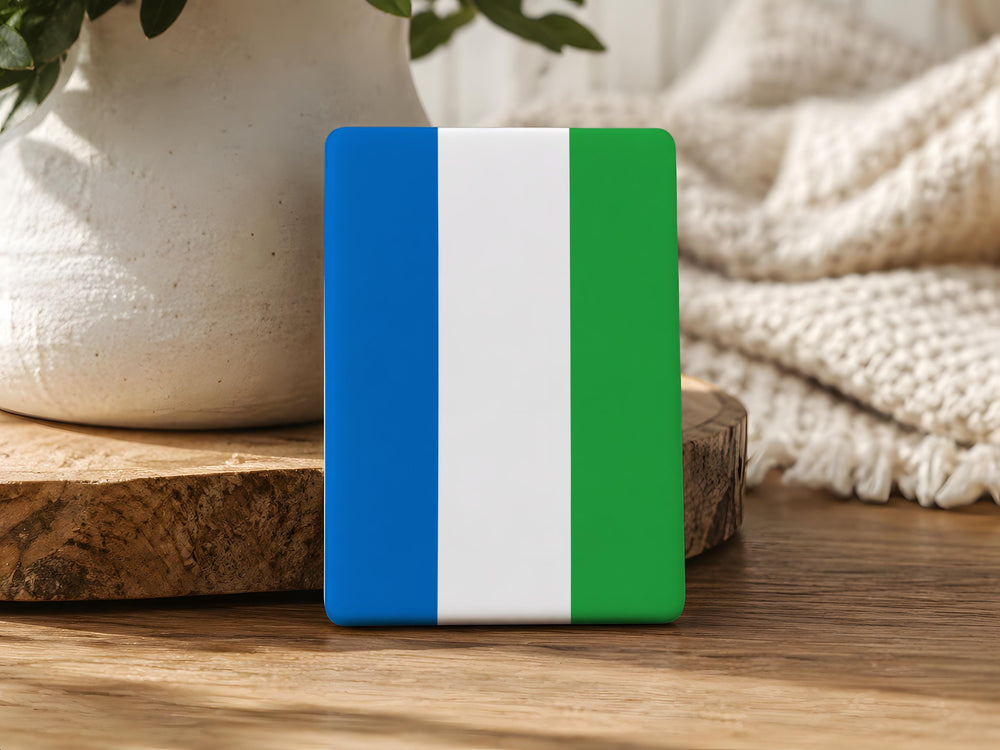Sierra Leone Flag Fridge Magnet, Sierra Leone National Flag Magnet, West Africa Souvenir Refrigerator Magnet