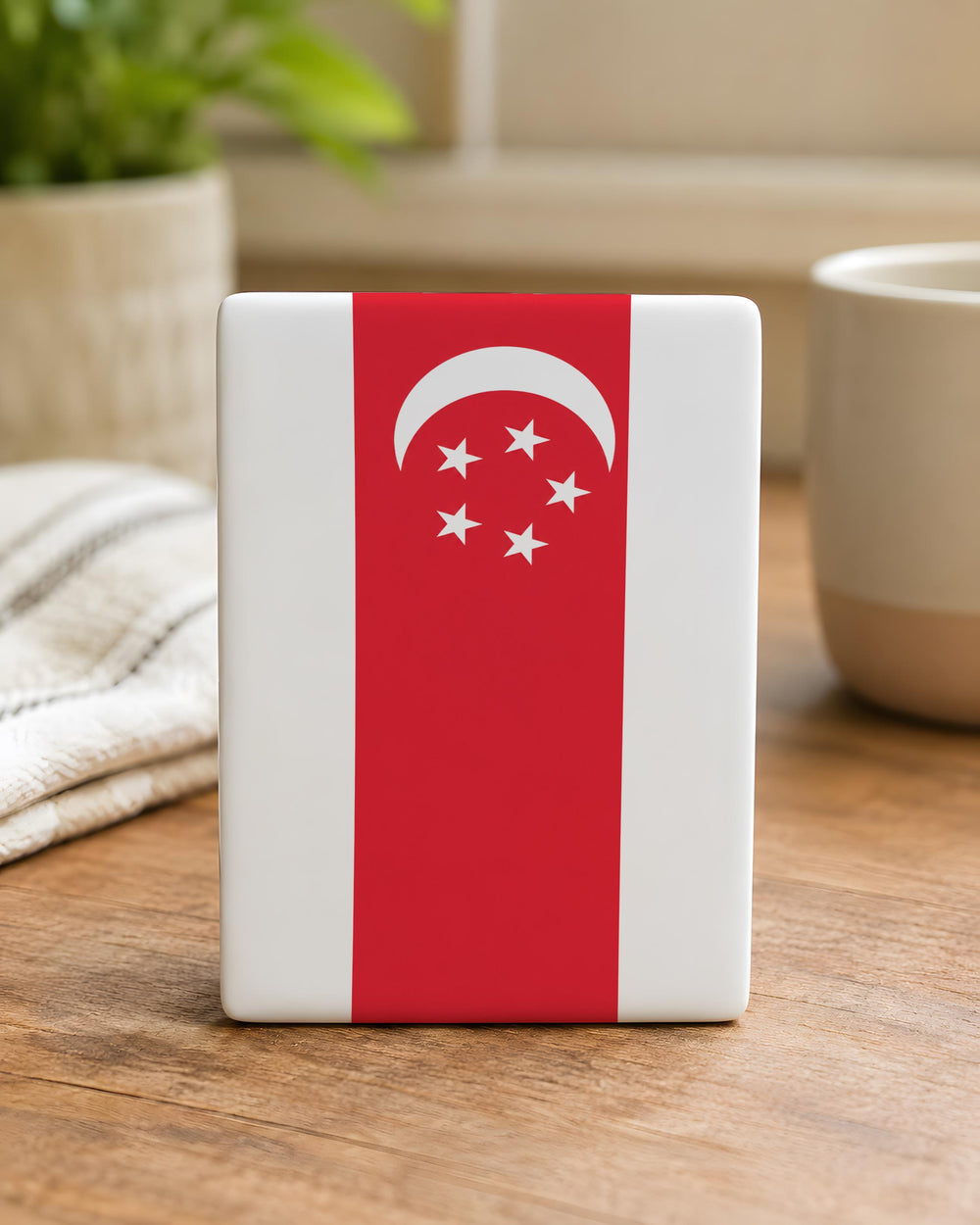 Singapore Flag Fridge Magnet, Singapore Souvenir Magnet, Singapore Travel Gift, National Flag Magnet, Singapore Keepsake Magnet