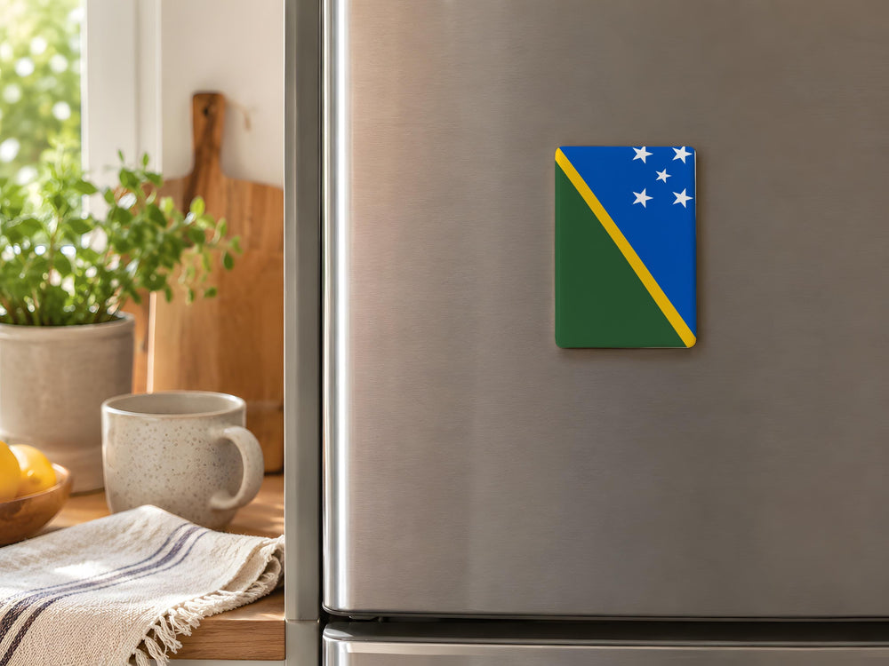 Solomon Islands Flag Fridge Magnet, Solomon Islands Souvenir Magnet, Island Nation Flag Kitchen Locker Magnet Gift