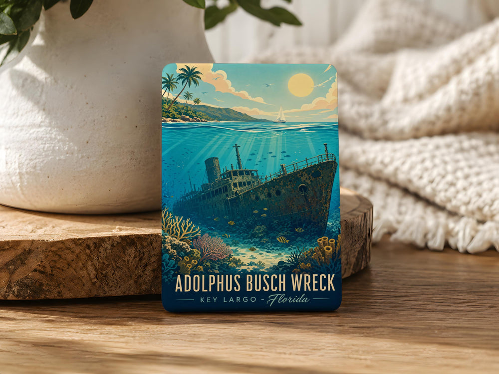 Adolphus Busch Wreck Fridge Magnet, Historic Shipwreck Souvenir, Maritime Disaster Memorabilia, Nautical History Magnet