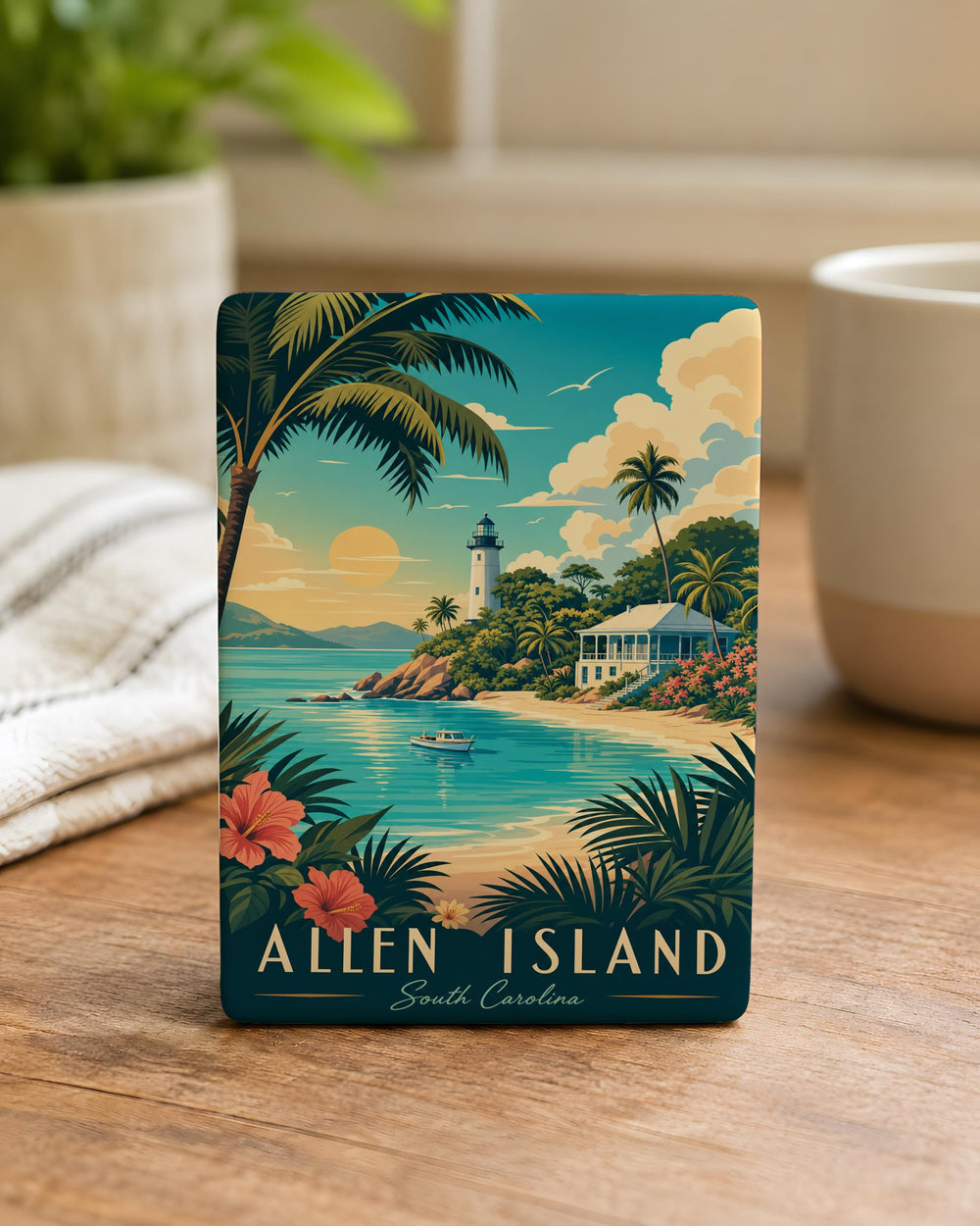 Allen Island Fridge Magnet, Allen Island Maine Souvenir Magnet, Coastal Island Travel Keepsake, Vacation Refrigerator Magnet