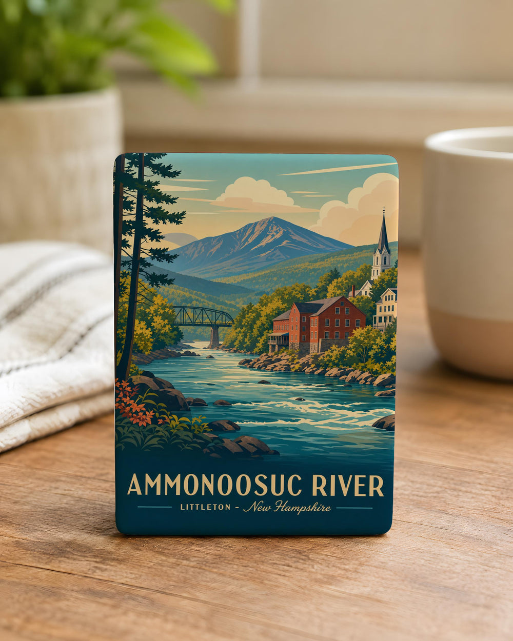 Ammonoosuc River Fridge Magnet, New Hampshire River Souvenir, White Mountains Scenic River Gift, Outdoors Nature Keepsake