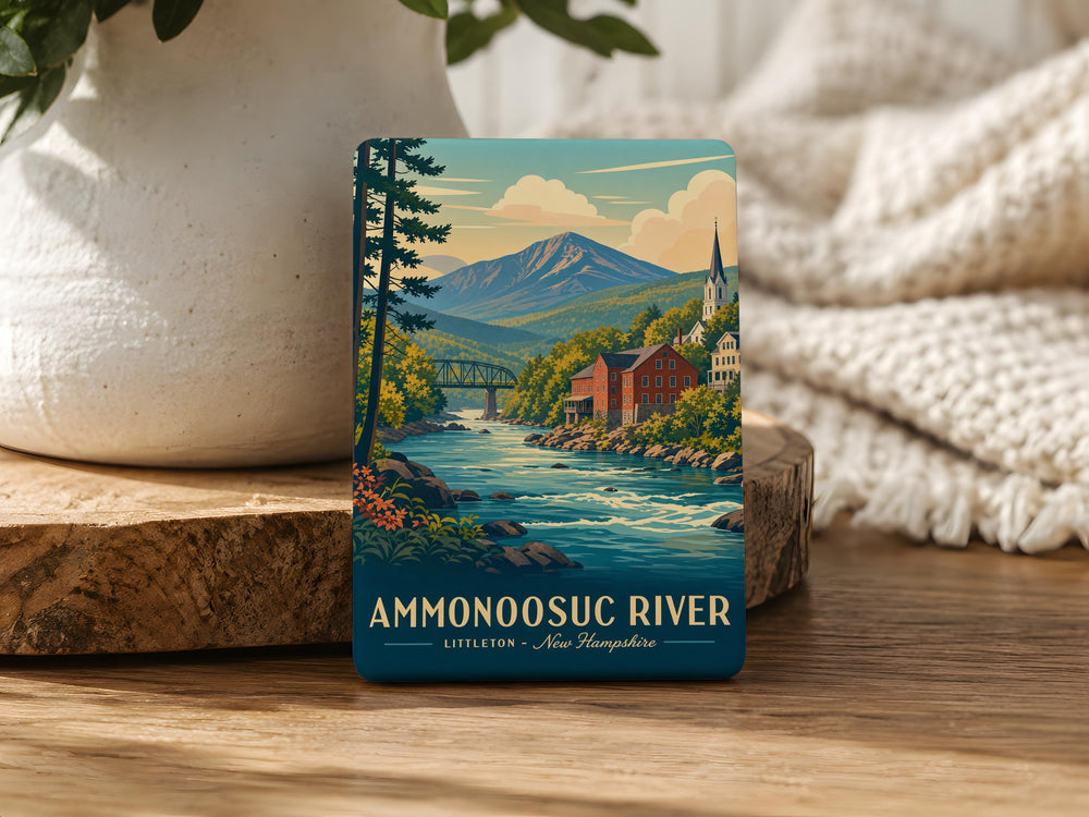 Ammonoosuc River Fridge Magnet, New Hampshire River Souvenir, White Mountains Scenic River Gift, Outdoors Nature Keepsake
