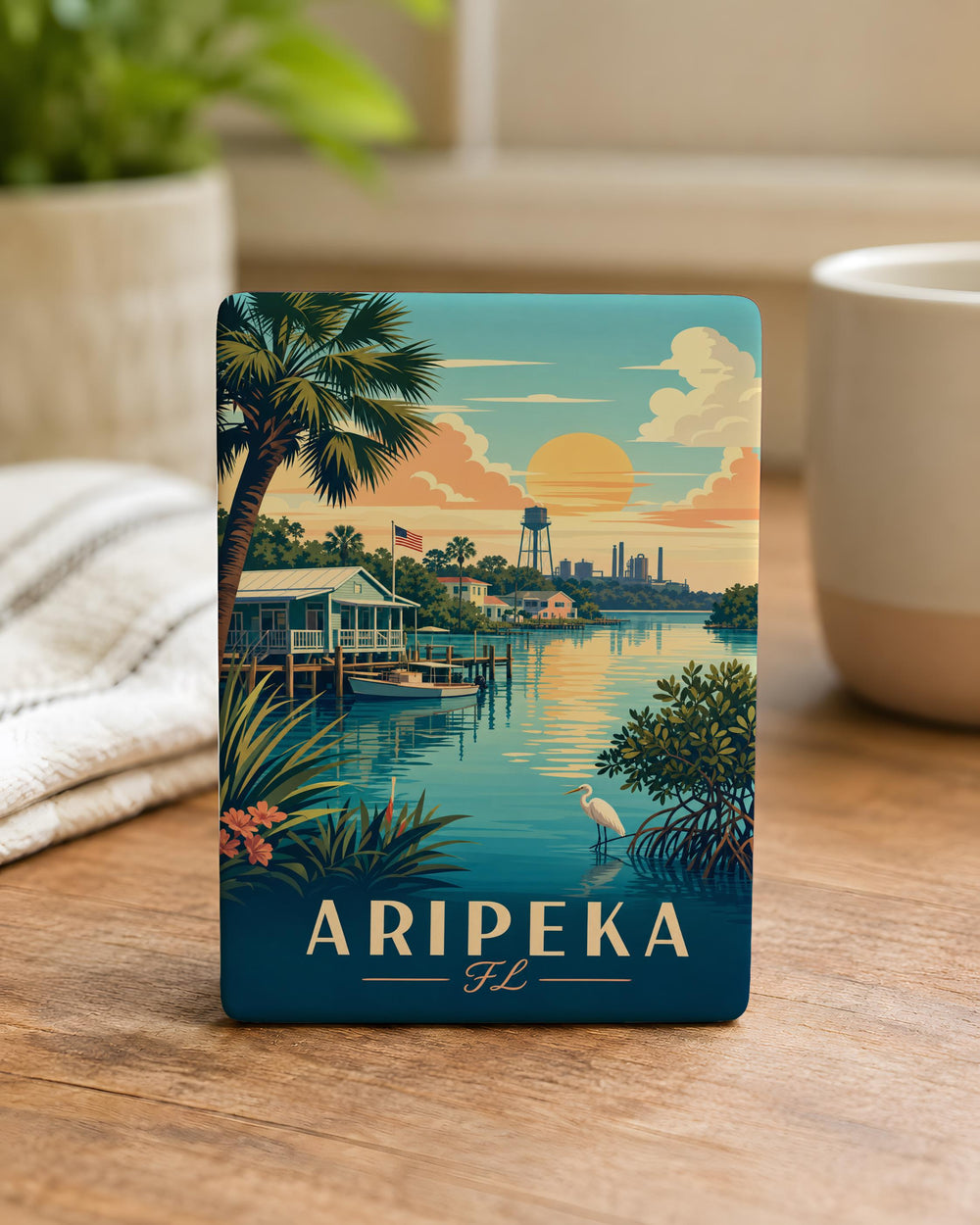 Aripeka Florida Fridge Magnet, Aripeka FL Souvenir Magnet, Gulf Coast Fishing Village Gift, Florida Vacation Keepsake