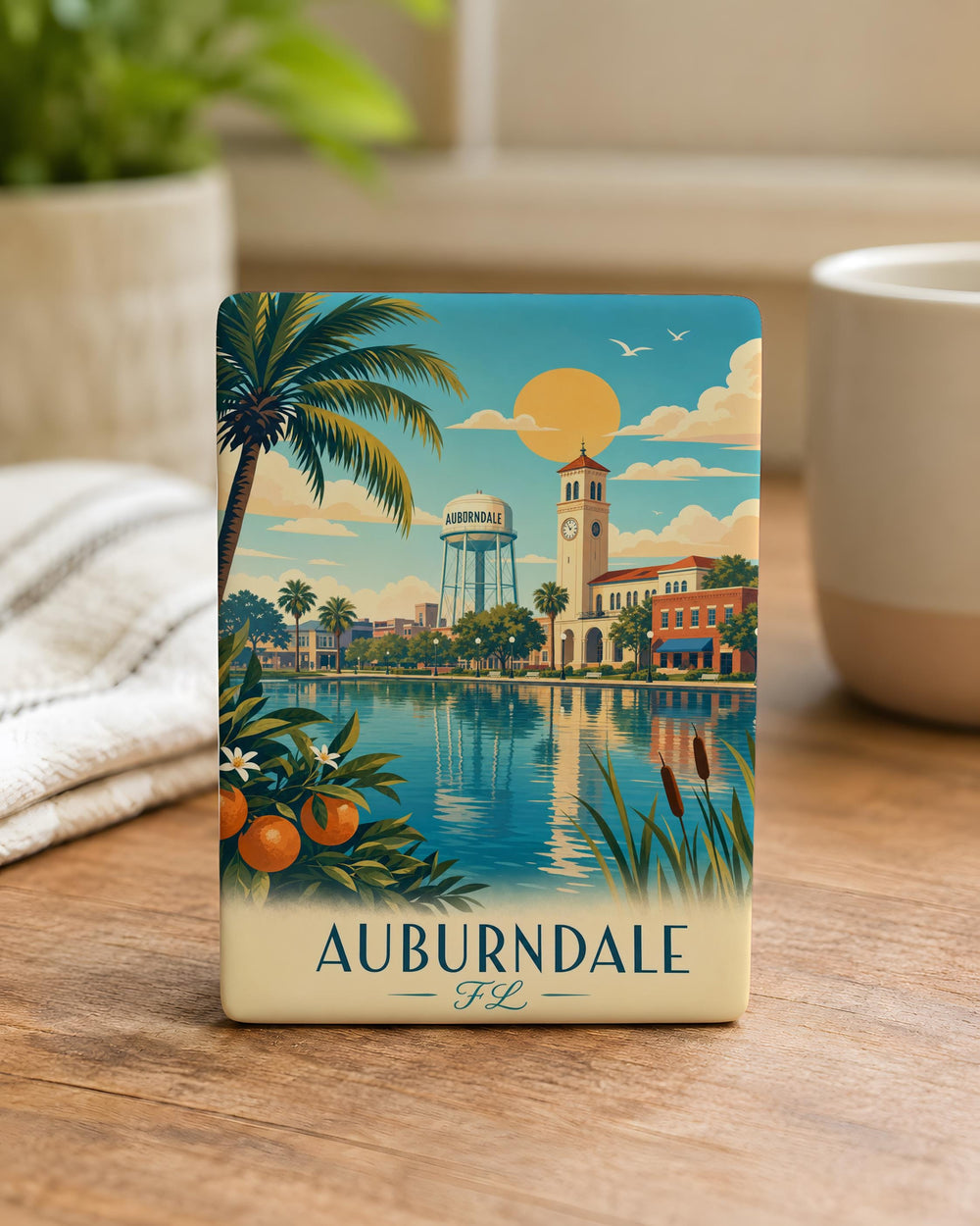 Auburndale Florida Fridge Magnet, Auburndale FL Souvenir Magnet, Polk County Travel Gift, Florida City Magnet