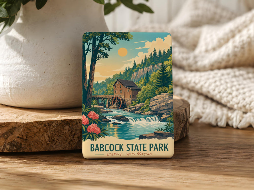 Babcock State Park Fridge Magnet, West Virginia Nature Souvenir, Park Landmark Keepsake Magnet, Outdoor Adventure Gift